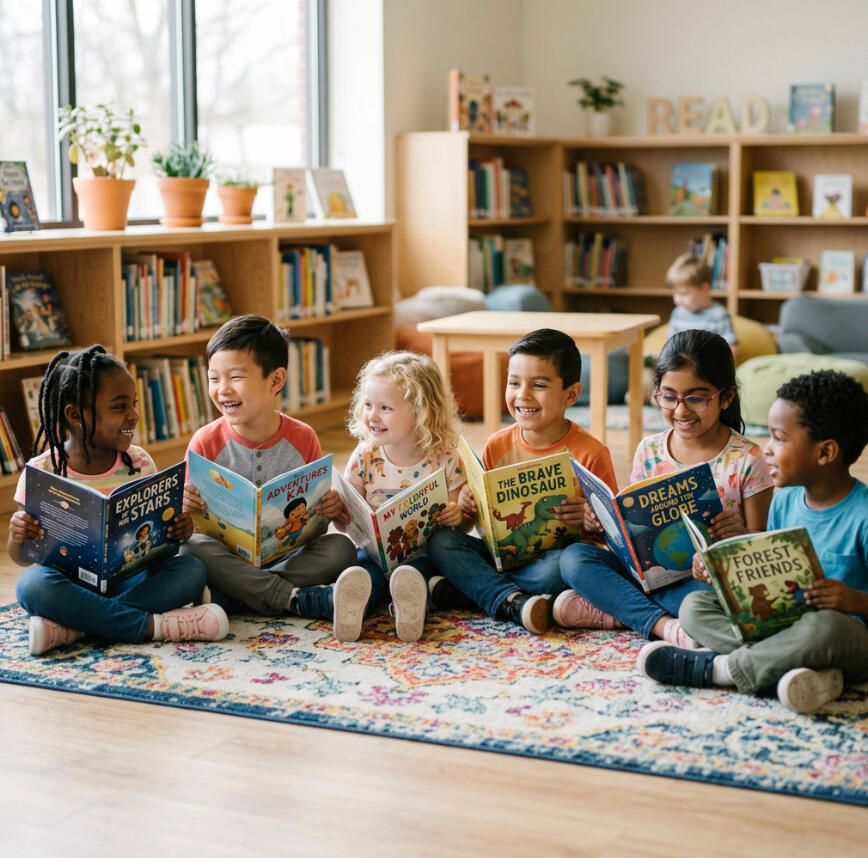 Kiddirise - Hero Page Mom and son reading